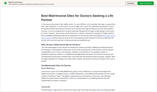 Best Matrimonial Sites for Doctors Seeking a Life Partner