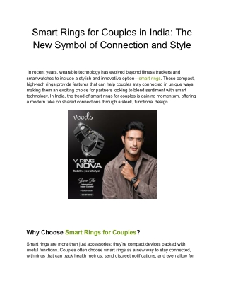 Smart Rings for Couples in India_ The New Symbol of Connection and Style