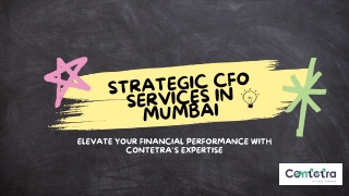 Strategic CFO Advisory in Mumbai by Contetra