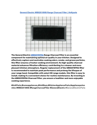 General Electric WB02X10956 Range Charcoal Filter _ HnKparts