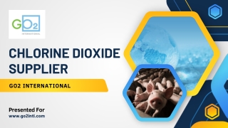 Chlorine Dioxide Supplier at GO2 International