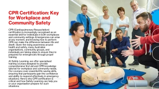 CPR Certification Key for Workplace and Community Safety