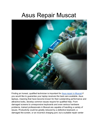 Asus Repair Muscat