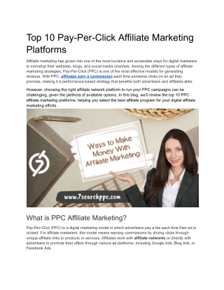 Top 10 Pay-Per-Click Affiliate Marketing Platforms