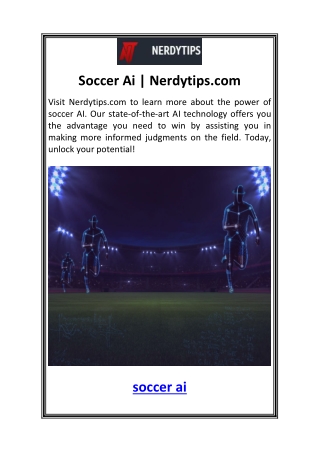 Soccer Ai Nerdytips.com