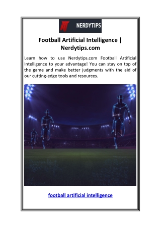 Football Artificial Intelligence  Nerdytips.com