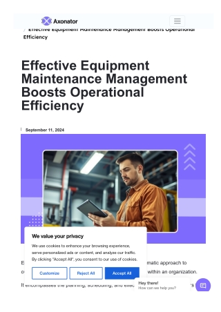 equipment maintenance management