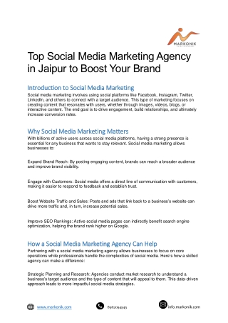 Top Social Media Marketing Agency in Jaipur to Boost Your Brand