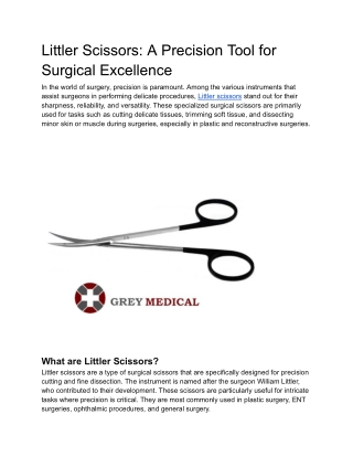 Littler Suture Scissors