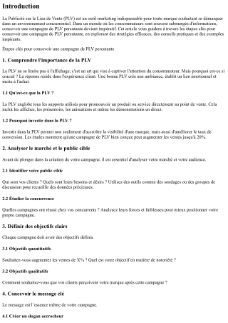Étapes clés pour concevoir une campagne de PLV percutante