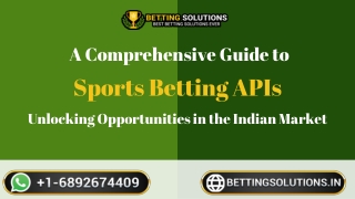 Revolutionize Your Platform with BettingSolutions’ Sports Betting API for India