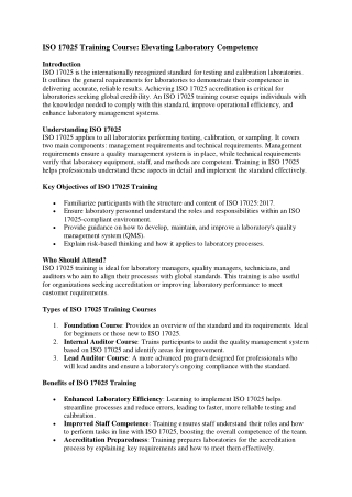 iso 17025 training