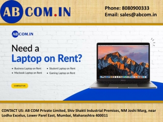 Laptop on Rent for a Month