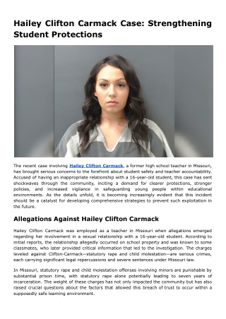 Hailey Clifton Carmack Case_ Strengthening Student Protections