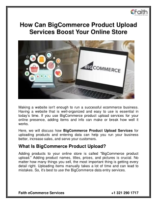 How Can BigCommerce Product Upload Services Boost Your Online Store