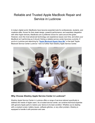 Iphone Service Centre in Lucknow