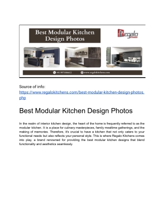 Best Modular Kitchen Design Photos