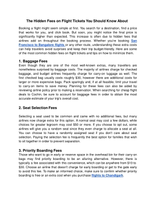 The Hidden Fees on Flight Tickets You Should Know About - Google Docs