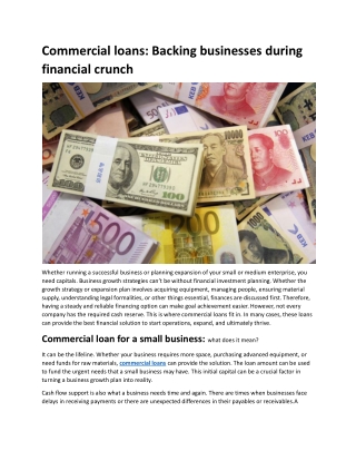 Commercial Loans for Business Growth | Phoenix Finance Service