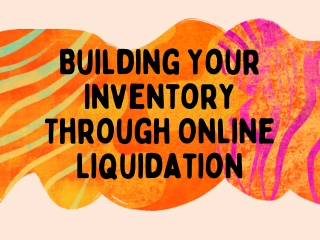 Building Your Inventory Through Online Liquidation