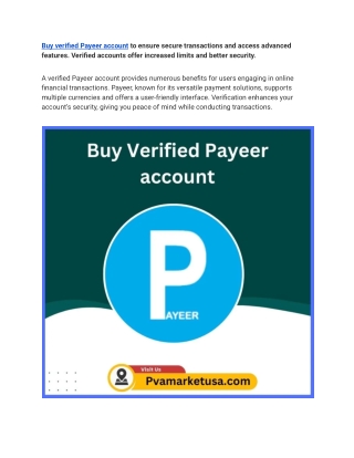 Buy Verified Payeer Account Secure Your Transactio
