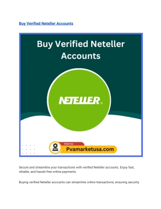 Buy Verified Neteller Accounts