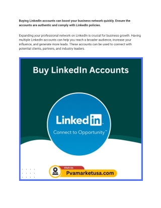 Buying LinkedIn accounts