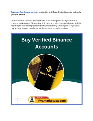 Buying verified Binance accounts