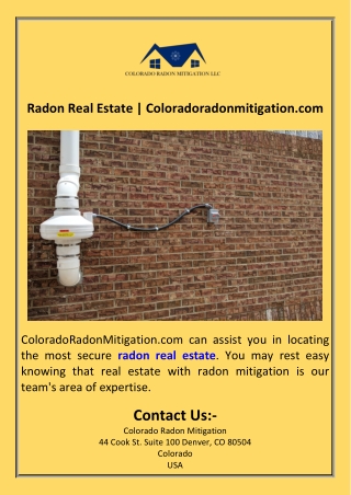 Radon Real Estate  Coloradoradonmitigation.com