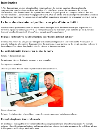 Le futur des sites internet publics : vers plus d'interactivité ?