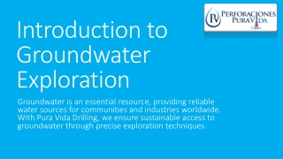 Ensuring Sustainable Water Access with Groundwater Exploration