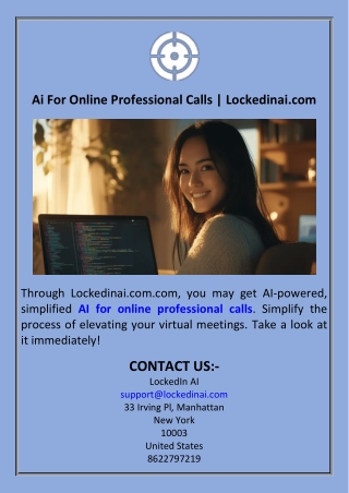 Ai For Online Professional Calls  Lockedinai.com