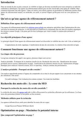 Comment fonctionne une agence de référencement naturel ?