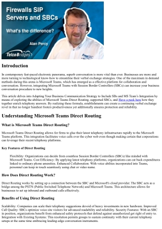 Adapting Your Business Communication Strategy to Include SBs and MS Team’s Integ