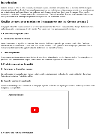 Quelles astuces pour maximiser l'engagement sur les réseaux sociaux ?