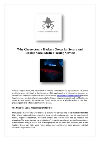 Black Hat Hacker Hire | Aurora Hackers