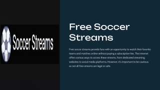 free soccer streams