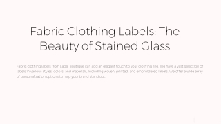 Fabric Clothing Labels