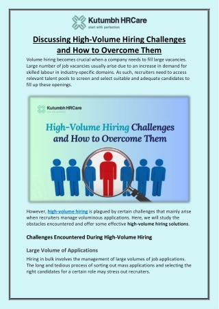 Discussing High-Volume Hiring Challenges and How to Overcome Them