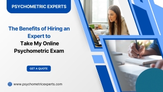 The Benefits of Hiring an Expert to Take My Online Psychometric Exam