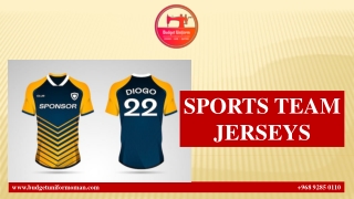 SPORTS TEAM JERSEYS