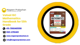 Vatsal ISC Handbook Mathematics for  Class 12th