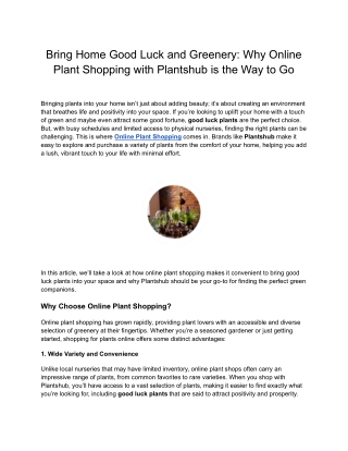 Good luck plants to bring prosperity and positive energy
