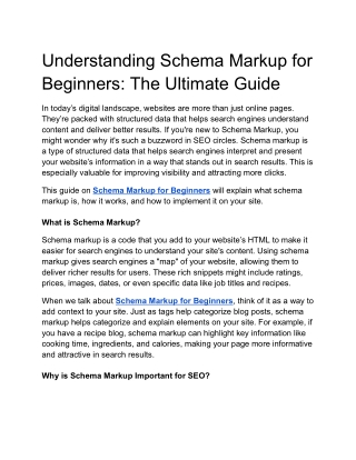 Understanding Schema Markup for Beginners: The Ultimate Guide