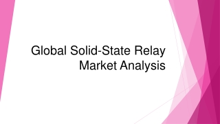 Global Solid-State Relay Market Analysis