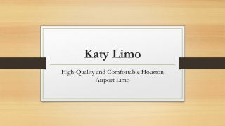 High-Quality and Comfortable Houston Airport Limo