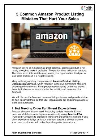 5 Common Amazon Product Listing Mistakes That Hurt Your Sales