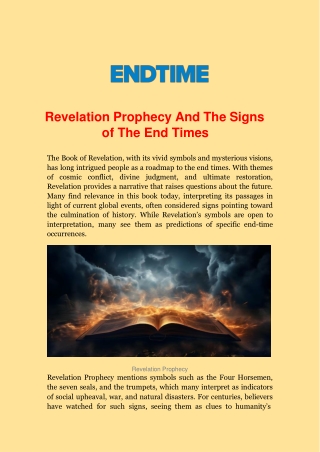 Revelation Prophecy And The Signs of The End Times