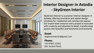 Interior Designer in Astodia - SkyGreen Interior