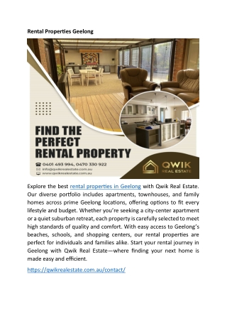 Rental Properties Geelong